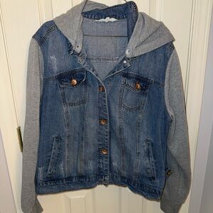 Ci Sono Blue Denim Jacket with Gray Accents